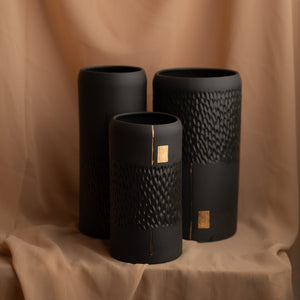 Bokor, large vase, three colors