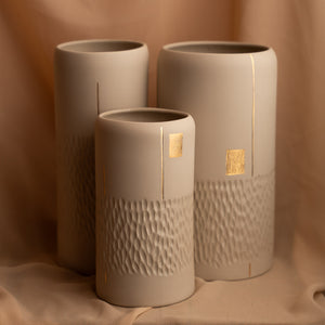 Bokor, large vase, three colors