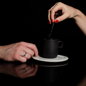 Noir Cup And Saucer coffe set - artisan handmade porcelain wedding gift tableware Boya Porcelain  dinnerware