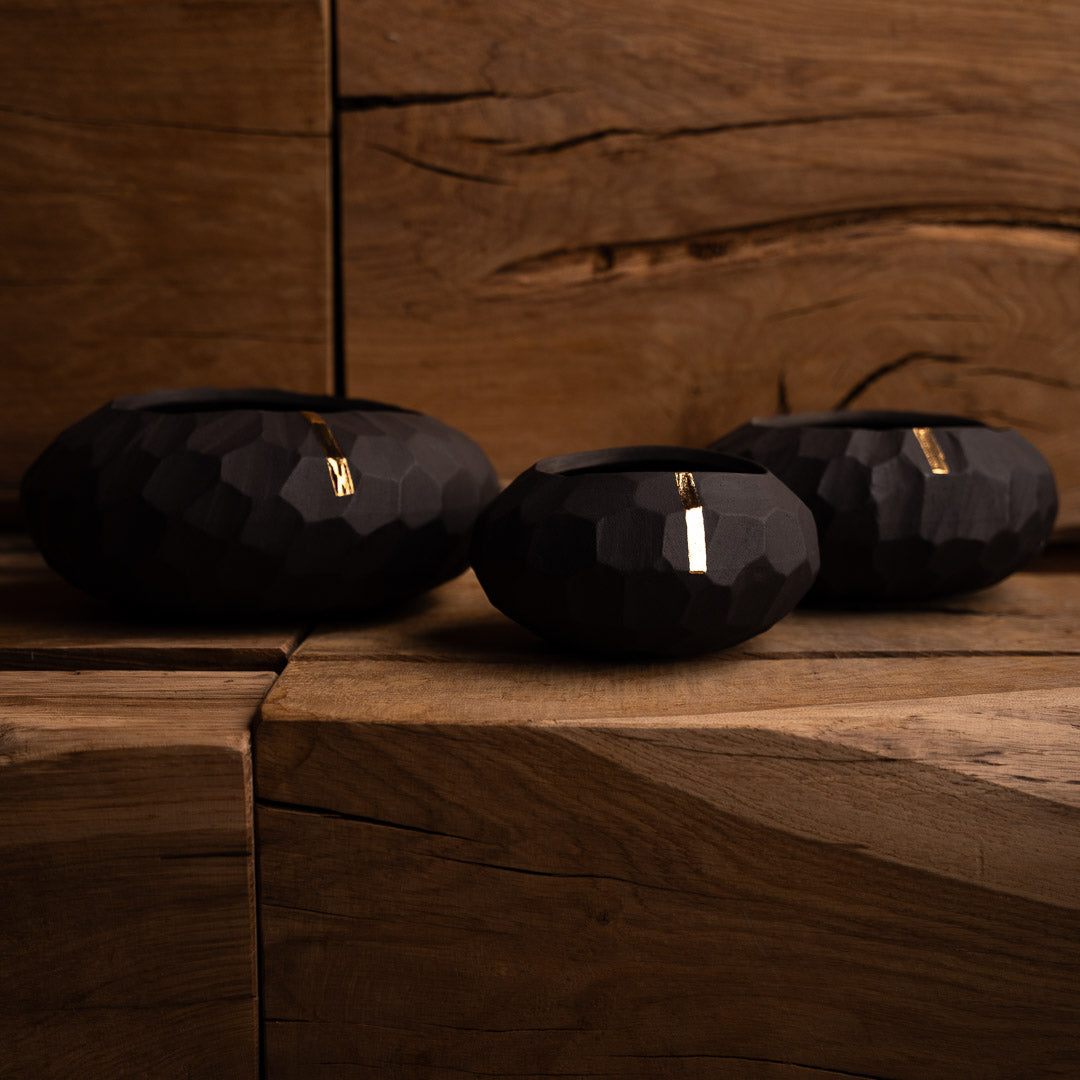 Su - Faceted Vases, Three Sizes