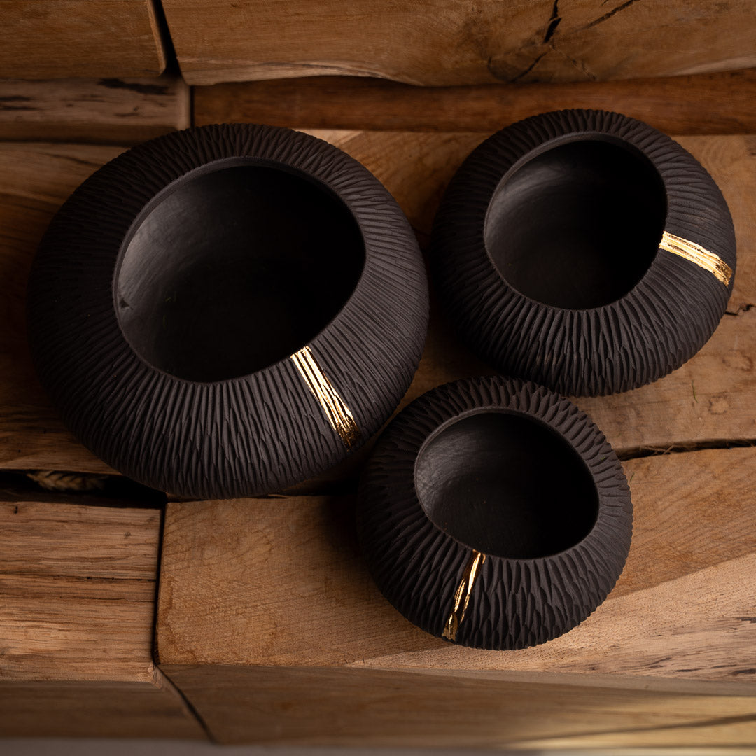 Su - Carved Vases, Three Sizes