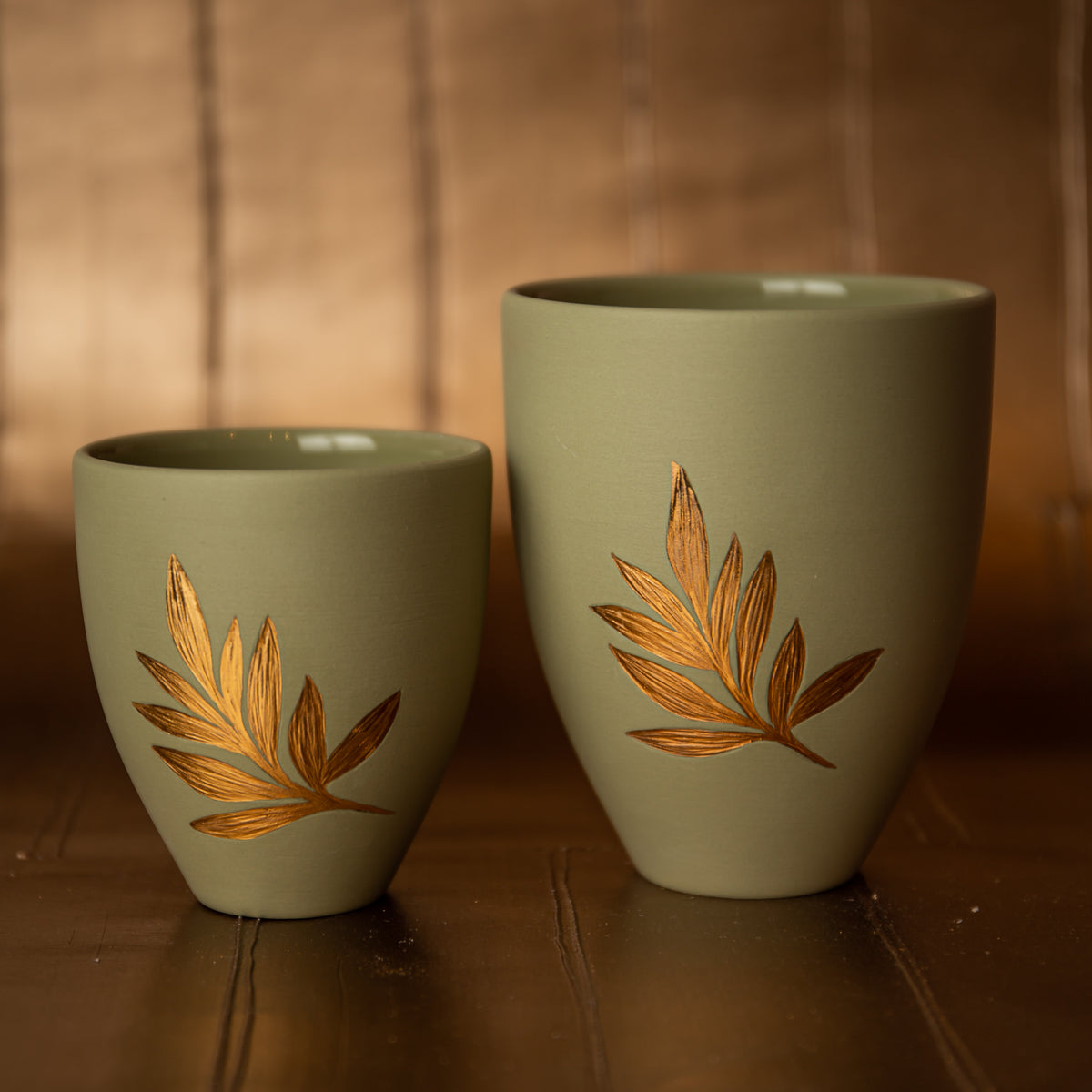 Olive Cup, two sizes, two designs