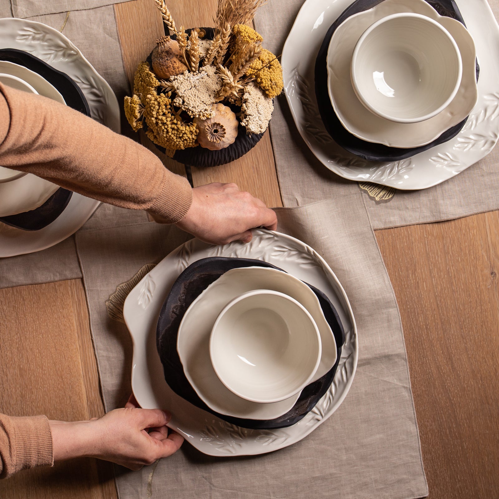 Olive Dinner Set - For 4