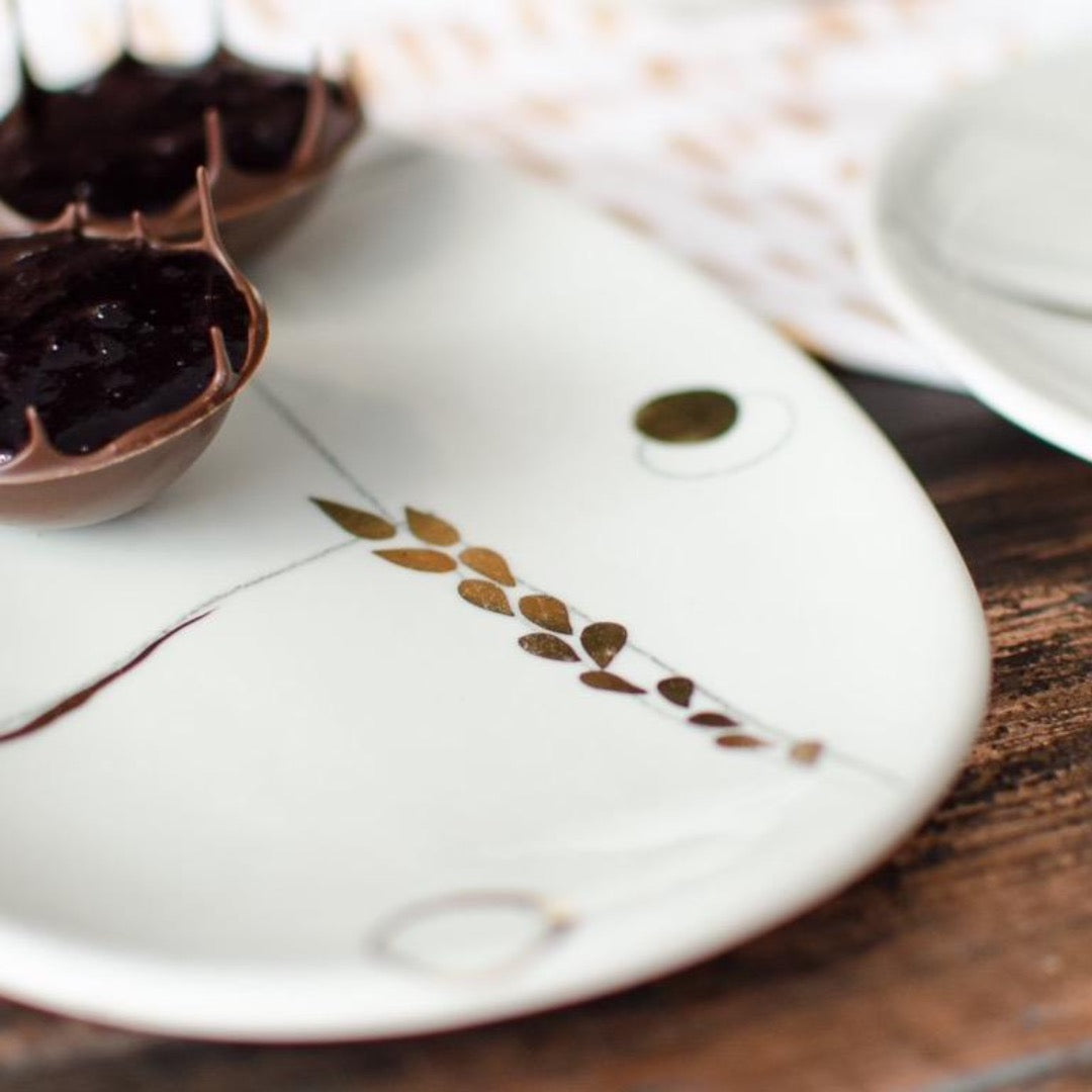 Nova Oval Dessert Plate Boya Porcelain