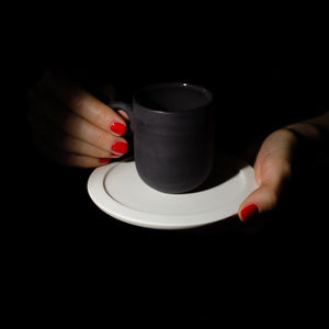 Noir Cup And Saucer coffe set - artisan handmade porcelain wedding gift tableware Boya Porcelain  dinnerware