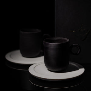 Noir Cup And Saucer coffe set - artisan handmade porcelain wedding gift tableware Boya Porcelain  dinnerware