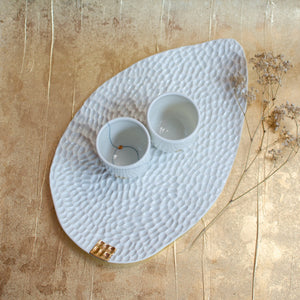 Blanche Serving Platter "Leaf", three sizes